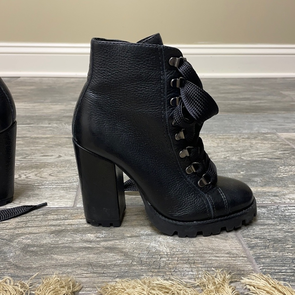 Schultz heeled combat boots size 5.5